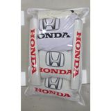 Şimika Beyaz Honda Süper Set Dörtlü Servis Kılıfı + Ikili Yastık ve Kemer Kılıfı +Vites Poları - Renkli