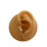 Siminkari 925 Ayar Gümüş Üzerine Rodyum Kaplama Kelebek Piercing 7 mm Tragus Helix