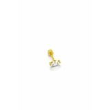 Siminkari Mini Damla Piercing 8 mm 925 Gümüş Altın Renk