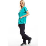 Simirna Üniforma Alpaka Üst Benetton Yeşili Alt Lacivert Cerrahi Doktor Hemşire Scrubs Forma Takım - XL