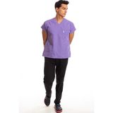 Simirna Üniforma Alt Siyah Cerrahi Doktor Hemşire Scrubs Forma Takım - Lila - 2XS