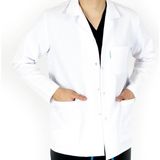 Simirna Üniforma Beyaz Önlük Erkek Uzun Kol Ceket Boy Normal Yaka Doktor Hemşire Öğretmen Önlüğü Beyaz - 2XS