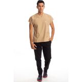 Simirna Üniforma Cerrahi Doktor Hemşire Scrubs Alt Siyah Forma Takım - Camel - XL