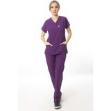 Simirna Üniforma Cerrahi Doktor Scrubs Hemşire Forması Mor Takım