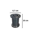 Simkar Ayarlı Mobilya Ayağı 10 cm Siyah Vida Dahil - Mutfak Altı, Dolap Ayağı, Komodin, Baza, Kanepe Koltuk Ayağı, Gardrop Ayağı (4 Adet)