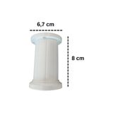Simkar Ayarlı Mobilya Ayağı 8 cm Beyaz Vida Dahil - Mutfak Altı, Dolap Ayağı, Komodin, Baza, Kanepe Koltuk Ayağı, Gardrop Ayağı (4 Adet)