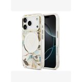 Simli Çiçek Desenli Metal Kamera Çerçeveli Magsafe Uyumlu iPhone 17 Pro Max Kılıf