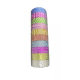 Simli Desenli Bantex Washi Tape Set 10'Lu Dekoratif Yapışkan Bant Karışık Renkli