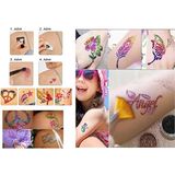 Simli Dövme Glitter Tattoo Kit 10 tüp Sim 100 şablon hediyeli Mega Paket