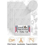 Simli Karton A5 15X20 cm 5 Li 1 Paket Simli Fon Kartonu Parıltılı Kağıt Anasınıfı Kreş Etkinlik Proje Dekoratif - Gümüş - 15X20CM