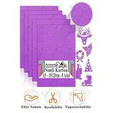 Simli Karton A5 15x20 cm 5 li 1 Paket Simli Fon Kartonu Parıltılı Kağıt Anasınıfı Kreş Etkinlik Proje Dekoratif
