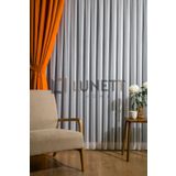 Simli (Piriltili) Bambu Sık Pileli 1X3 Tül Perde Salon Balkon Mutfak Tülü, 420 x 260