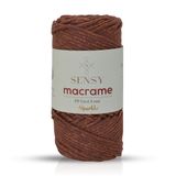 Simli Polyester Makrome İpi 3 mm 250 Gr Supla Ip ve Çanta İpliği (Bakır)