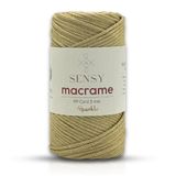 Simli Polyester Makrome İpi 3 mm 250 Gr Supla Ip ve Çanta İpliği (Hardal)