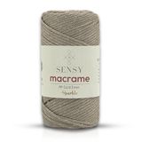 Simli Polyester Makrome İpi 3 mm 250 Gr Supla Ip ve Çanta İpliği (Vizon)