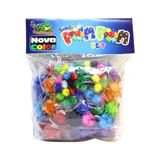 Simli Ponpon Seti 10MM-20MM-30MM - 2 Paket - Çok Renkli