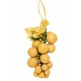 Simli Üzüm Model Yılbaşı Süsü, Altın Renk, Plastik, 25 cm, Yılbaşı Ağacı için Şık ve Özel Dekorasyon