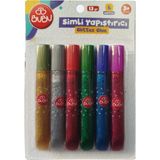 Simli Yapıştırıcı 6 Renk 1 Paket Simli Uhu 6 Lı Anasınıfı Kreş Süsleme Etkinlik Yıkanabilir Zararsız - Standart - 13 gr