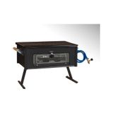 Simline Lav Taşlı Cam Fırınlı Tüplü Büyük Boy Mangal 52,5 Cm Siyah