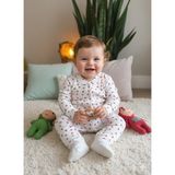 Şimo Butik Bebek Tulum 0-9 Ay Rahat Nefes Alan Çıtçıtlı %100 Saf Pamuk Yumuşacık Anti Alerjik Çilekli - Kırmızı Çilek - 0 - 3 Ay