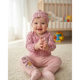 Şimo Butik Erkek-Kız Bebek Omuz Genişletmeli Çıtçıtlı Body Pijama Bere Takımı, %100 Pamuk , Modern Tasarım - Leopar - 6 - 9 Ay