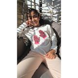 Şimo Butik Kız Çocuk Sweatshirt Bluz Rahat Modern Şık Yumuşacık, Canlı Renkler - Pembe - 9 Yaş