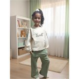 Şimo Butik Kız Çocuk Uzun Kollu Şık Takım, Eşofman, Rahat, Modern Tarz - Yeşil - 9 Yaş