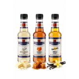 Simonelli 3'lü Kahve Şurubu Seti 250 ml - Karamel, Beyaz Çikolata ve Vanilya Aromalı İçecek Şurubu
