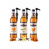 Simonelli 3'lü Kahve Şurubu Seti 700 ml (3x700 ml) - Vanilya, Karamel ve Tuzlu Karamel Aromalı İçecek Şurubu