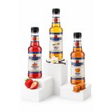 Simonelli 3'lü Kahve ve Kokteyl Şurubu Seti 250 ml (3x250 ml) - Karamel, Vanilya ve Çilek Aromalı İçecek Şurubu