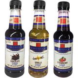 Simonelli 3'lü Şurup Seti (Vanilya + Çikolata + Çilek) Kahve ve Kokteyl Şurubu 3X250ML - 1 Paket