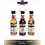 Simonelli Aromalı Şurup Seti 3X250 ml Çikolata & Beyaz Çikolata Vanilya Aromalı Kahve Şurubu 250 ml