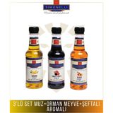 Simonelli Aromalı Şurup Seti 3X250 ml – Şeftali, Orman Meyvesi, Muz – Kahve ve Içecek Şurubu - Çoklu Şurup - 1 Adet