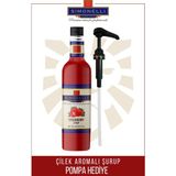 Simonelli Çilek Aromalı Kahve Şurubu 700 ml Pompa Dahil Lezzetli İçecekler İçin