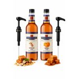 Simonelli Kahve ve Kokteyl Şurubu 2’li Set - Toffee Nut ve Karamel 700 ml (Pompa Hediyeli)