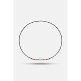 Simovia Lacivert 3 mm Yuvarlak Zirkon Taşlı Su Yolu Kolye