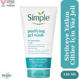 Simple 150 ml Arındırıcı Yüz Yıkama Jeli Yağlı Ciltler İçin Cadı Fındığı ve Çinko ile Derin Temizlik