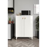 Simple Çok Amaçlı Dolap Mutfak Balkon Kiler Banyo Ayakkabılık Dolabı Beyaz Gold