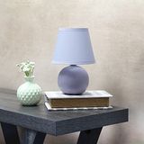 Simple Designs Home LT2008-PRP Mini Seramik Küre Masa Lambası, Mor