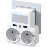 Simple Is Beauty WL09 Akıllı Çoklu Duvar Prizi, 2 Ac + 2 USB Çıkışlı, Telefon Tutuculu,smart