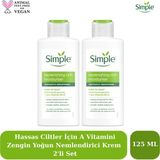 Simple Kind to Skin Kuru Ciltler Pro Vitamin B5+E Besleyici Yenileyici Nemlendirici Krem 125 ML 2'li Set