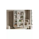 Simple Kitaplık 6 Raflı 90X30x144 Beyaz