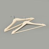 Simple Living 43x23 cm Krem Ahşap Görünümlü 3'lü Plastik Askı