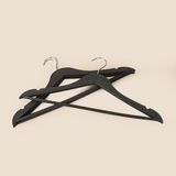 Simple Living Ahşap Görünümlü 3'lü Plastik Askı - Antrasit - 43X23 cm