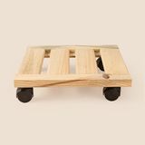 Simple Living Living Ahşap Damacana ve Saksı Altlığı - Bej - 30X30 cm
