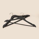 Simple Living Living Ahşap Görünümlü 3'lü Plastik Askı - Antrasit - 43X23 cm - Renkli