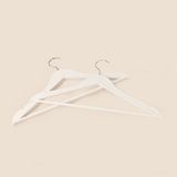 Simple Living Living Ahşap Görünümlü 3'lü Plastik Askı - Beyaz - 43X23 cm - Renkli