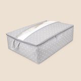 Simple Living Living Mega Boy Baza Altı Şeffaf Detaylı Hurç - Gri - 74X46X22 cm