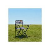 Simple Living Zebra Desen Kamp Sandalyesi - Lacivert - 50x50x78 cm