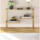 Simple Metal Gold Camlı Dresuar